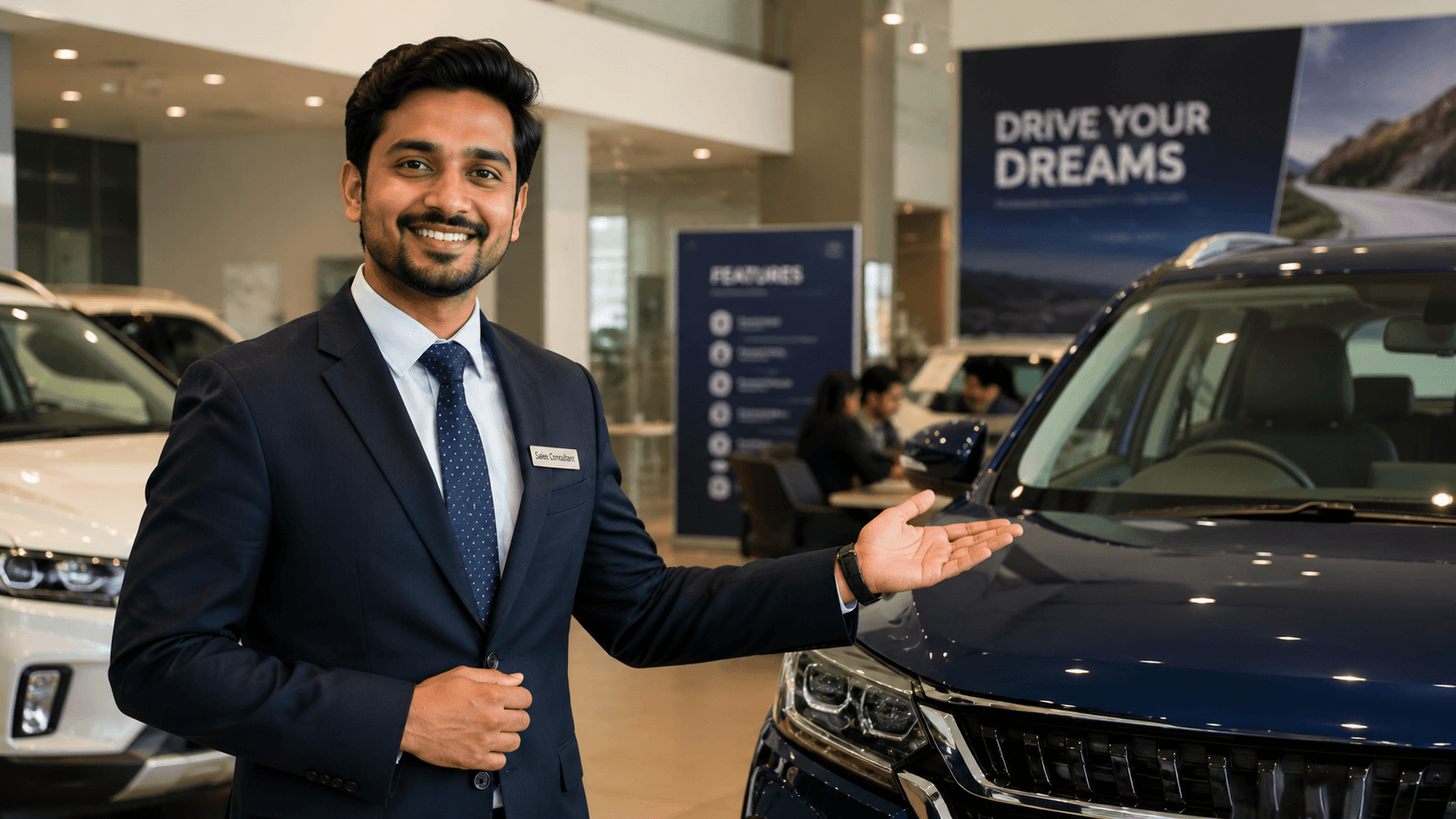Automotive sales team at dealership